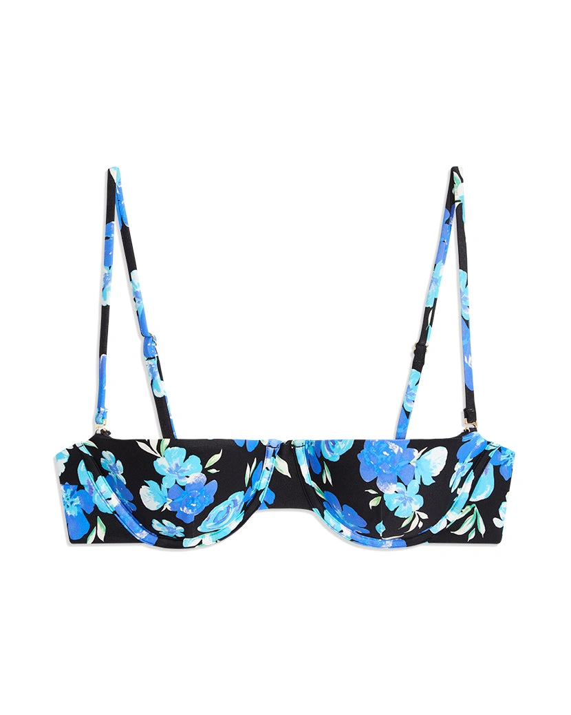 Blumiger 90er Jahre Balkonett-Bikini: Sommer-Feeling pur, ein Hauch Nostalgie, Strand-Traum garantiert!